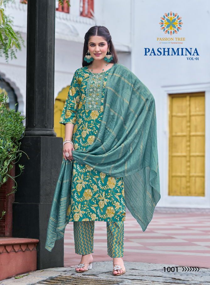 Pashmina Vol 1 By Passion Tree Modal Printed Kurti With Bottom Dupatta Wholesale Online